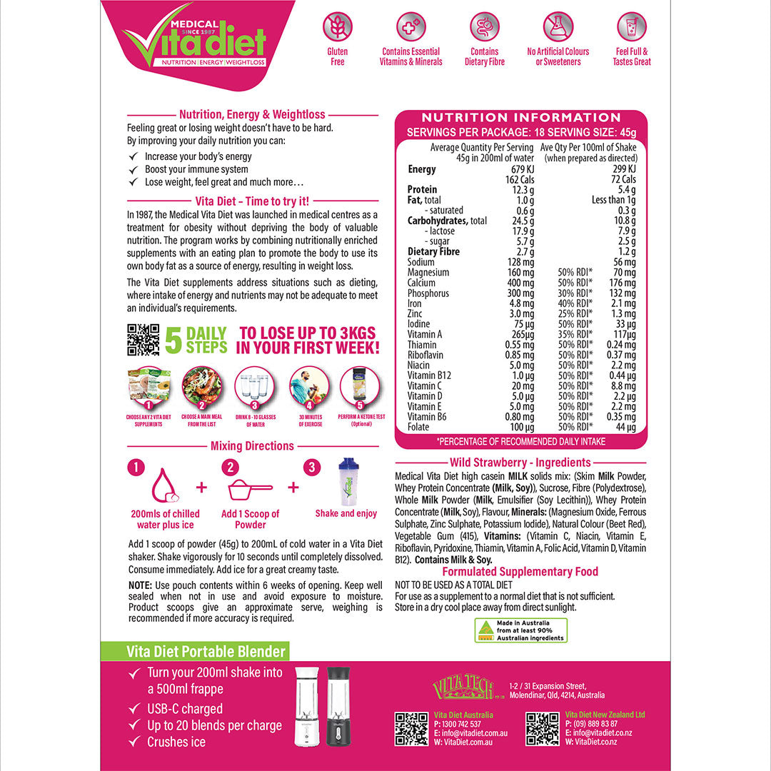 Wild Strawberry Shake 18 Serve Pouch