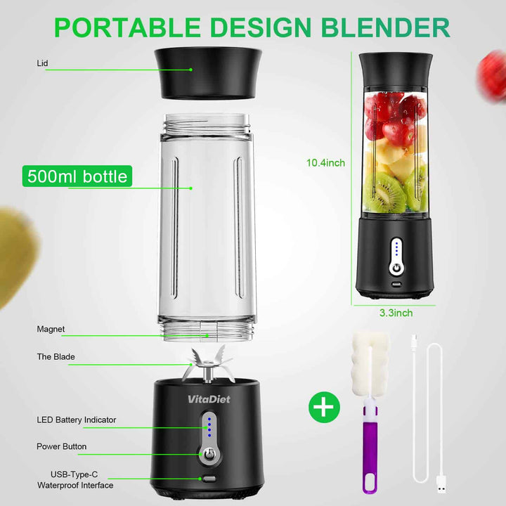 Vita Diet Portable Blender - Black