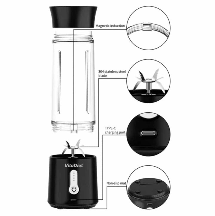 Vita Diet Portable Blender - Black